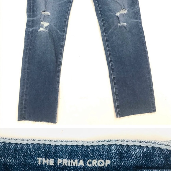 AG Prima distressed size 26 Cigarette straight crop jeans - Picture 5 of 9